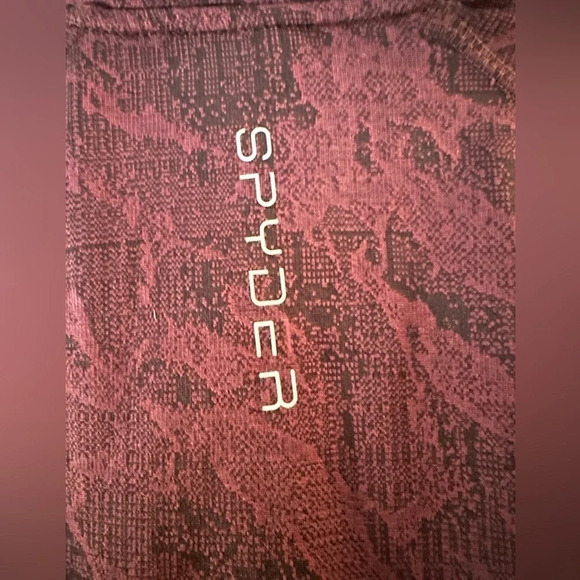 Spyder Pullover Women's medium Camo Print 1/4 Zip Plum Black - Picture 3 of 7